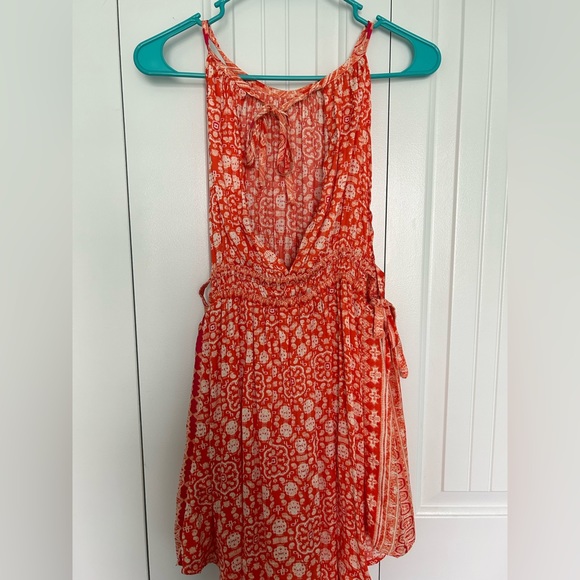 Free People Womens Mid Summers Day Printed Halter Tunic Top- Size S - Picture 2 of 8